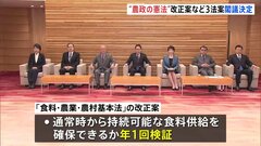 食料安全保障が柱　農水省「食料・農業・農村基本法」の改正案など3法案を閣議決定| TBS CROSS DIG with Bloomberg