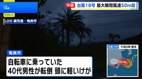 【台風18号】徳之島で最大瞬間風速54.5メートル 奄美地方では約3万4000戸で停電続く|TBS NEWS DIG