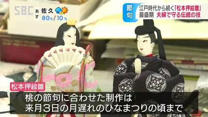 手作りの素朴さが人気 江戸時代から受け継がれる城下町の「押絵雛