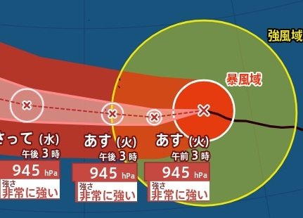 【台風情報】大型で非常に強い「台風13号（ドルフィン）」小笠原近海に…最大瞬間風速60m/s・中心気圧945hPa　今後、沖縄直撃へ…進路予想・今後の雨風シミュレーション【気象庁3日15時45分発表】|TBS NEWS DIG