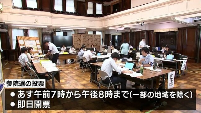 あす投開票 参院選開票速報リハーサル 宮崎県の期日前投票者数は前回の約1.5倍に|TBS NEWS DIG