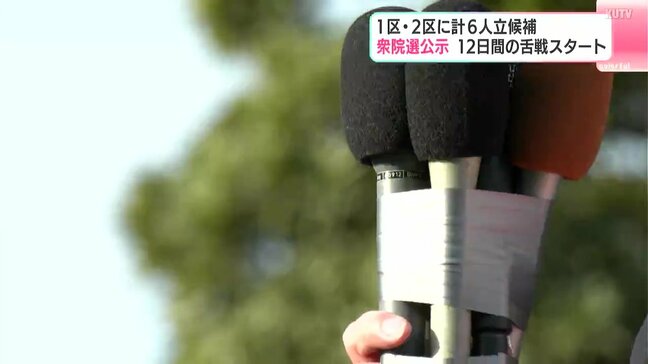高知１区・２区に計６人立候補　衆議院選挙公示　政権運営の是非や消費税減税を含む物価高対策などで論戦|TBS NEWS DIG