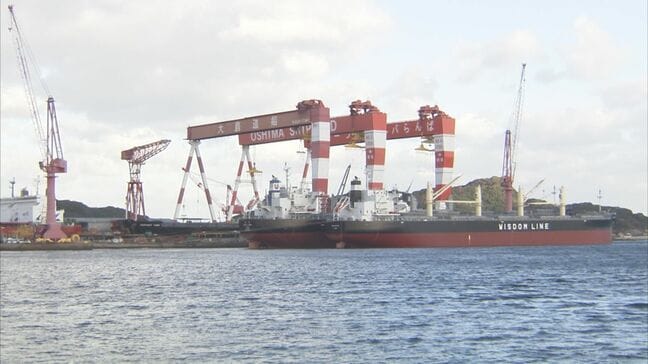 【速報】長崎・大島造船所で30代作業員が高所から足場ごと転落し死亡|TBS NEWS DIG