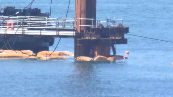 辺野古・大浦湾　くい打ち試験の作業続く　　|　沖縄のニュース｜RBC 琉球放送