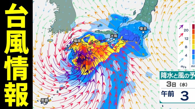 【台風情報】台風6号は日本列島を直撃か　東日本～西日本で警報級の大雨の可能性　今後の進路は？【雨と風の最新シミュレーション】　|　愛媛のニュース - Nスタえひめ｜あいテレビは6チャンネル
