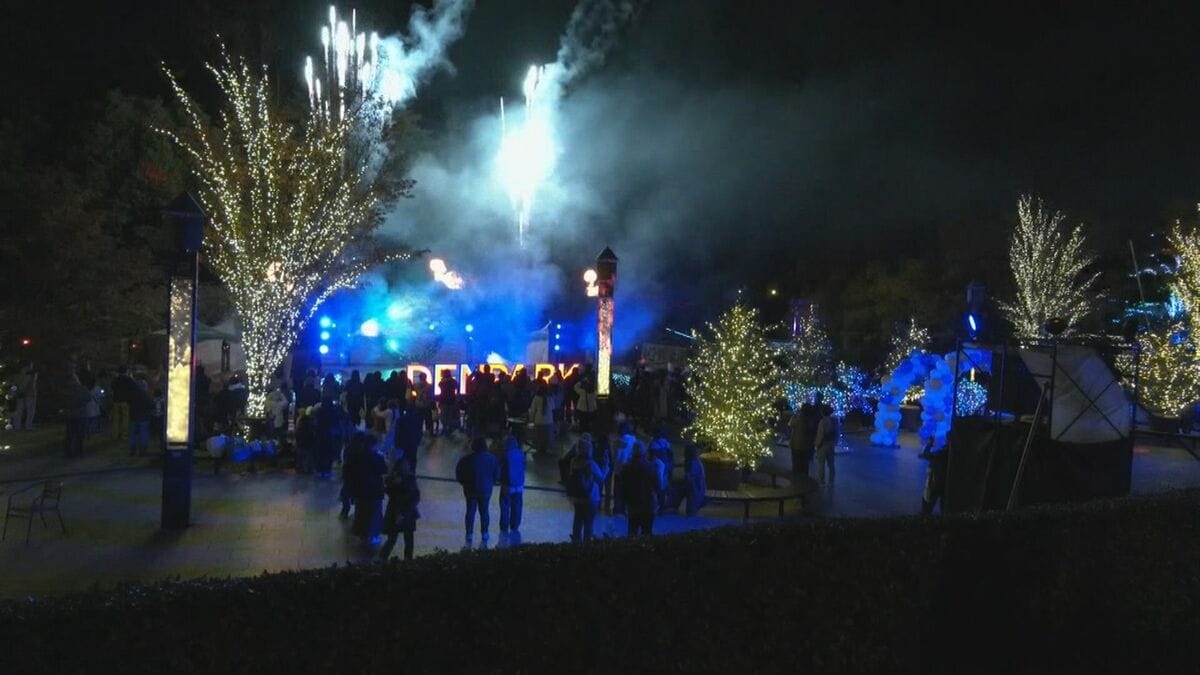 デンパークで「ウィンターフェスティバル」を先行公開　プロジェクションマッピングや花火ショーで市民ら600人を魅了　愛知・安城市