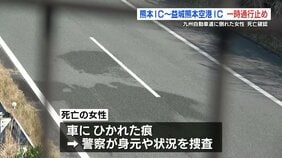 九州自動車道「人か何かが寝ているか、転がっている」〝ひかれた痕〟女性死亡　約6時間の通行止め　|TBS NEWS DIG