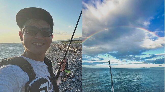 【 つるの剛士 】海釣りで “超ビッグアーチな虹” “師匠” と期待の笑み「良い釣果でありますよーに!」|TBS NEWS DIG