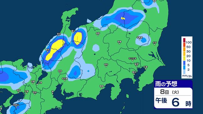 【大雨情報】長野県内は大気の状態が不安定に　警報級の大雨の可能性も　８日夜遅くにかけて、土砂災害・低い土地の浸水・河川の増水に十分注意【雨のシミュレーション】24時間の予想降水量は全県で100ミリ（～9日午前6時・多い所）|TBS NEWS DIG