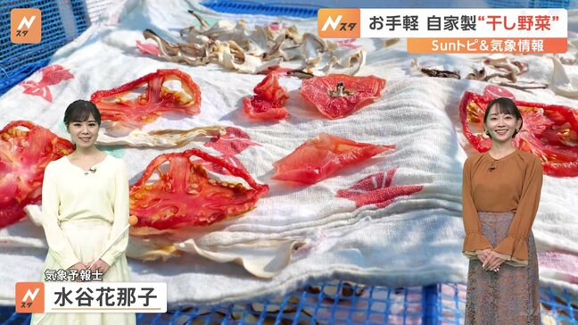 空気が乾燥する季節、家庭で出来る“干し野菜”の作り方とは?【SUNトピ】|TBS NEWS DIG