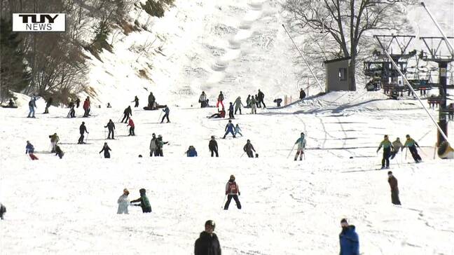 「暑い！汗だくです」蔵王温泉スキー場３連休で約２万人のスキーヤー来場！県内は季節外れの暑さに！５月上旬並みになった地域も|TBS NEWS DIG