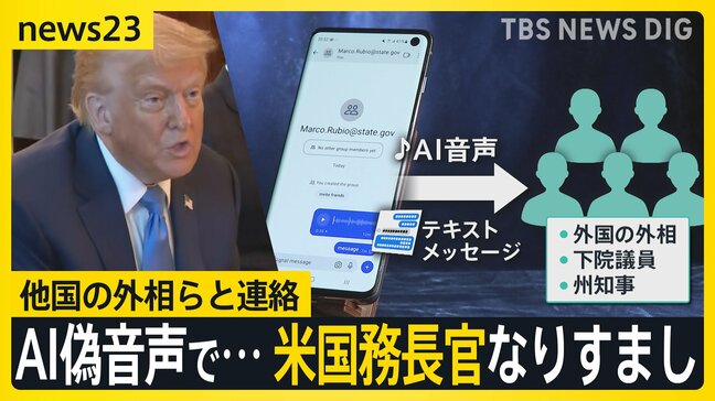 日本→アメリカ関税25%「8月開始」をトランプ氏が明言 AIの偽音声でルビオ国務長官になりすましも…他国の外相らと連絡【news23】|TBS NEWS DIG