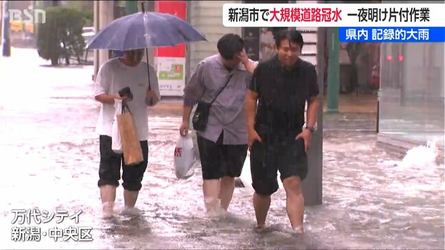 新潟市内各地で相次いだ冠水や浸水被害「なぜ?」28年前にも記録的豪雨が…|TBS NEWS DIG