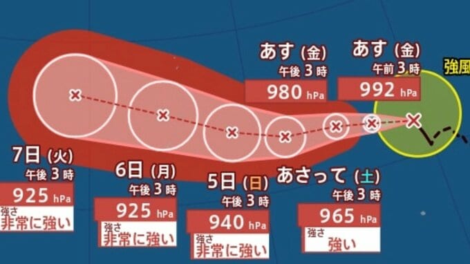 【ダブル台風発生へ】最大瞬間風速 70 m/s、台風9号「バービー」非常に強い勢力へ発達予想  日本への影響、進路は？7月12日（日）までの雨・風シミュレーションで確認【気象庁台風情報 2日午後4時10分発表】|TBS NEWS DIG