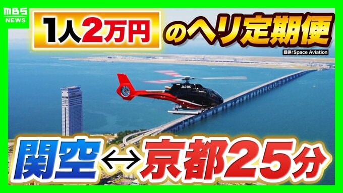 【片道1人2万円】関空⇔京都が25分！誰でも乗れるヘリ定期便「移動・観光・時短」の“一石三鳥”　自治体の要請で災害対応も「飛ばすなら人助けしたい」　|　MBSニュース | 関西の最新ニュースを分かりやすく。