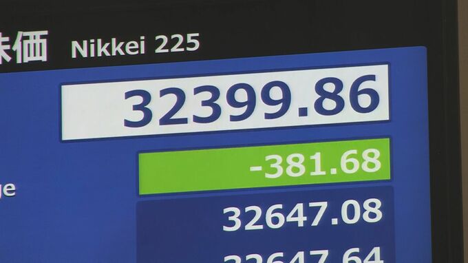 【速報】日経平均株価 一時300円超安