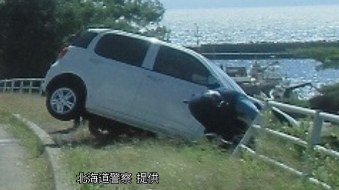 道の駅で乗用車が斜面下に転落し防護柵に衝突　70代女性「ペダルを踏み間違えた」　警察が運転操作の注意呼びかけ　北海道洞爺湖町|TBS NEWS DIG