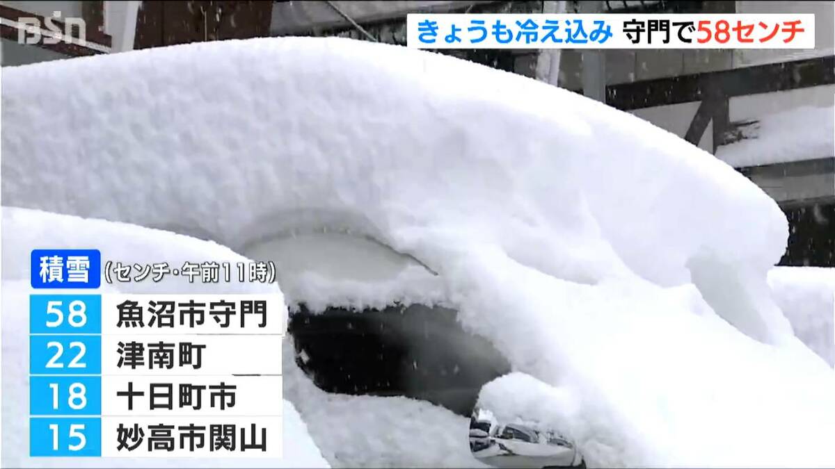 新潟県魚沼市で58センチ 雪の峠は越えるも大気不安定な状態続く 住民は