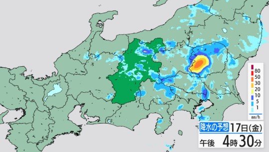 【気象情報】「大気の状態不安定」17日昼過ぎから雷伴った激しい雨に注意…長野県北部と中部で低い土地の浸水に注意呼びかけ…突風、ひょうにも注意　|　SBC NEWS | 長野のニュース | SBC信越放送