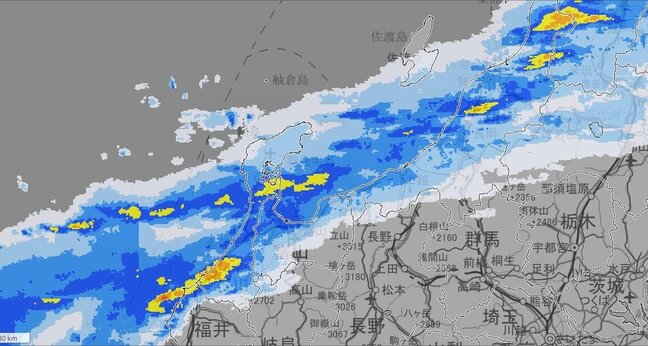 【大雨情報】新潟県と石川県では、８日明け方は線状降水帯が発生して大雨災害発生の危険度が急激に高まる可能性　土砂災害や低い土地の浸水、河川の増水や氾濫に厳重に警戒【雨と風のシミュレーション】|TBS NEWS DIG