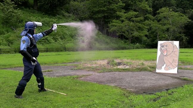 行方不明者捜索中にクマと遭遇したら…山間部の多い真庭市で警察が対応訓練【岡山】|TBS NEWS DIG