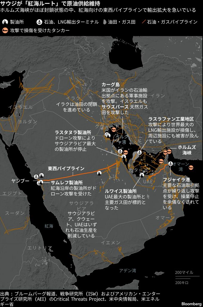 ホルムズ海峡通らない原油タンカー､日本に28日に到着予定-代替ルート
