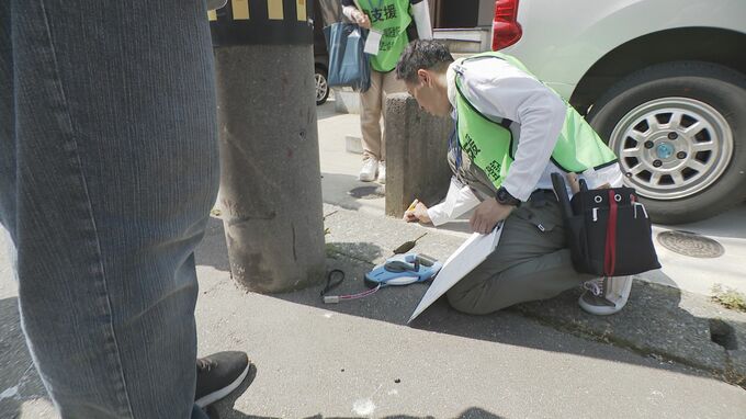 住民「地震から結構日が経ったが…」液状化被害の金沢市・粟崎地区で土地の境界の調査始まる　|　石川県のニュース｜MRO北陸放送