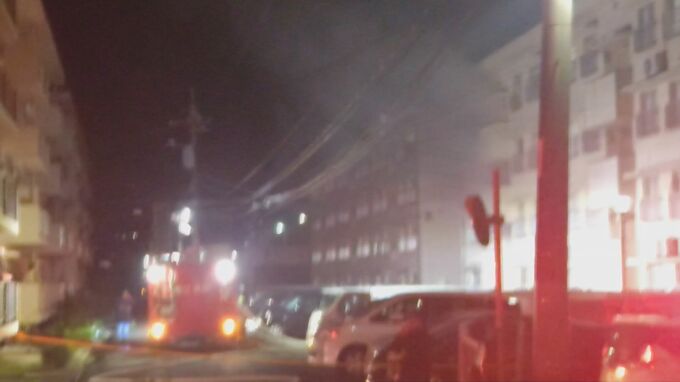 【速報】アパートで火災が発生　けが人など捜査中　|　BSSニュース | BSS山陰放送