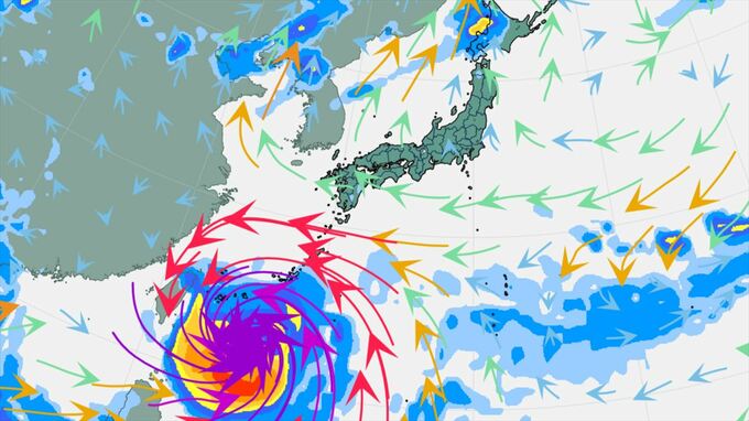 【台風情報】台風9号（バービー）　910 hPa　大型で猛烈な台風　10日には非常に強い勢力で沖縄の南に接近予想　【進路予想・雨と風のシミュレーション】　|　山梨のニュース | ＵＴＹテレビ山梨