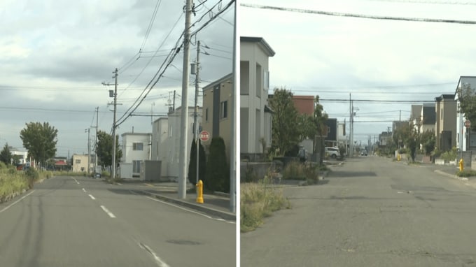 中央線の有無による法定速度の違いを比較した映像