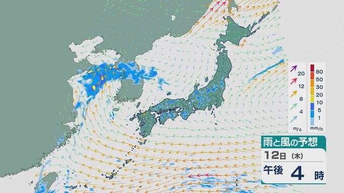 関東甲信は引き続き12日も「急な雷雨」で1時間に50ミリのところも 土砂災害などに警戒を 雨と風シミュレーション　|　石川県のニュース｜MRO北陸放送