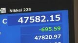 【速報】日経平均 695円安の4万7582円で取引終了 銀行株の下落や円高進行が重しに|TBS NEWS DIG