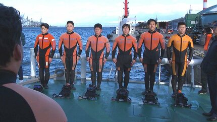 大分海上保安部で今年初の潜水訓練 7人の潜水士が過酷な訓練に挑む