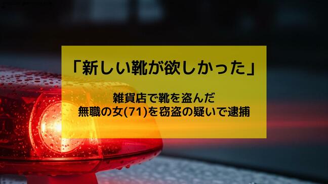 「新しい靴が欲しかった」１万円超の靴万引きした無職の女(71)　犯行現場に戻ってきて逮捕へ|TBS NEWS DIG