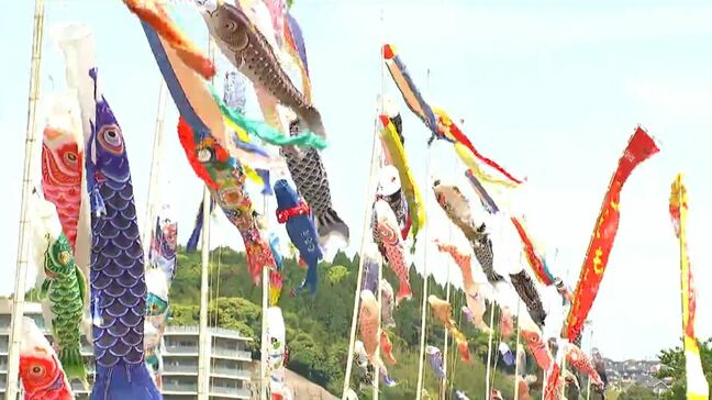 こどもの日　思川鯉のぼり展示イベント　子ども達が鯉のぼり揚げる|TBS NEWS DIG