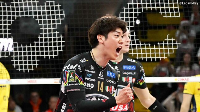 石川祐希、チーム最多18得点でMVP選出　セリエA10年目は3位で終了「非常に学んだことは多かった」【バレーボール】|TBS NEWS DIG