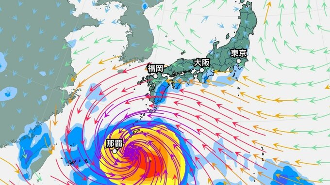 【台風情報】大型で非常に強い「台風13号」沖縄本島に接近　沖縄・奄美・九州南部は猛烈な風やしけに…最大瞬間風速60m予想（5日～13日雨風シミュレーション・全国の週間予報）|TBS NEWS DIG