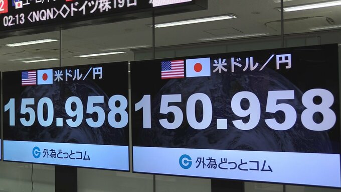 【速報】円安1ドル＝151円迫る　年初来安値　日銀の追加利上げは当面ないという観測広がる