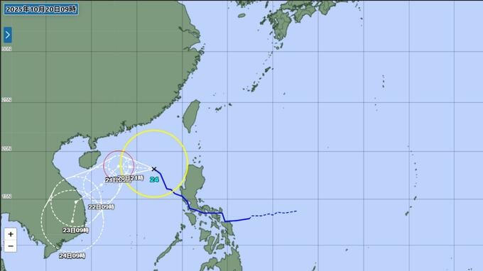 【台風情報】台風24号　進路北寄り→南寄りへ　今後の進路予想　|　長崎のニュース | 天気 | NBC長崎放送