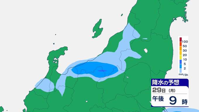 北陸地方で激しい雨 　新潟は多いところで1時間に30mmの予想　”警報級”大雨の可能性も　土砂災害や浸水に警戒を【雨風シミュレーション】　|　富山のニュース｜天気・防災｜チューリップテレビ