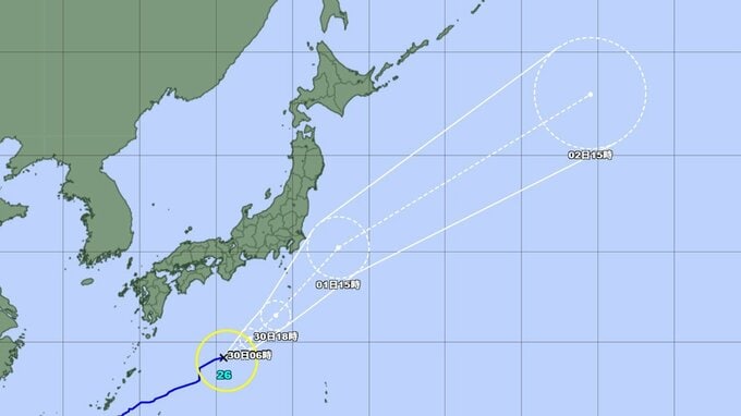 【台風情報】今どこに？ 台風26号(スリゲ)は今後、伊豆諸島に接近か...最大瞬間風速35m/s予想　このあとの勢力と進路を詳しく　今後の全国の天気を画像で　気象庁　　|　山形のニュース│TUYテレビユー山形