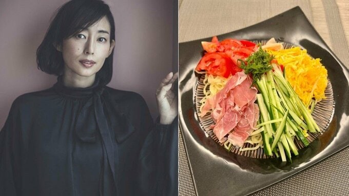 【 木村多江 】冷やし中華に「甘酢に漬けた新生姜」生ハム・トマト・キュウリ・卵　「みなさんもしっかり食べて」フォロワーに元気を呼びかける|TBS NEWS DIG