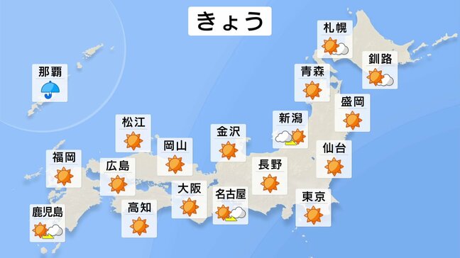 広い範囲で晴れて過ごしやすい陽気　北海道は暴風に警戒　沖縄は梅雨空|TBS NEWS DIG