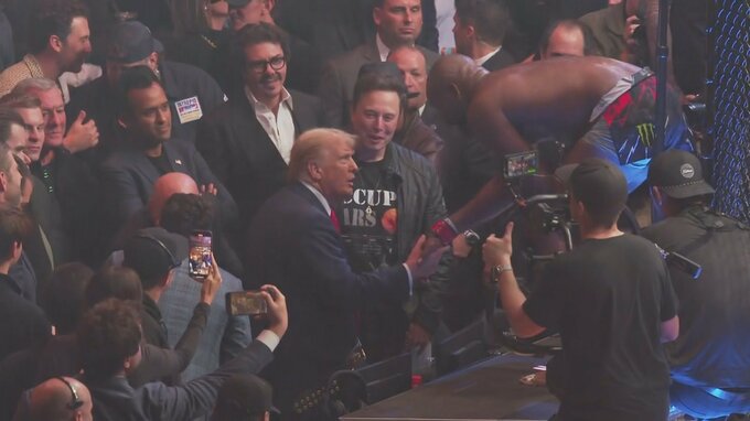 トランプ次期大統領　ニューヨークで総合格闘技「UFC」を観戦　イーロン・マスク氏らも同行|TBS NEWS DIG