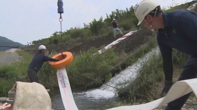 梅雨入り前に排水訓練　島根県川本町を流れる江の川　|　BSSニュース | BSS山陰放送