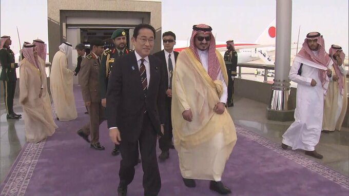 【速報】岸田総理がサウジアラビアに到着　ムハンマド皇太子と首脳会談へ　クリーンエネルギー分野で協力打ち出す見通し|TBS NEWS DIG