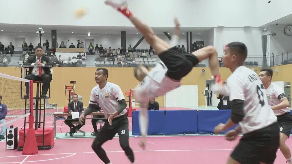 アジア大会に向け「セパタクロー」の予行演習　東南アジア発祥のスポーツ　組織委員会が試合運営の手順を確認　名古屋市の瑞穂公園体育館