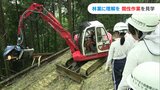 「簡単に切っていくのがかっこいい」重機を使った木の間伐作業を小学生が見学 林業について学ぶ【岡山】|TBS NEWS DIG