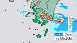 海上から発達した雨雲が次々と 霧島市で1時間84ミリの猛烈な雨 各地で道路冠水 鹿児島|TBS NEWS DIG