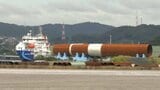 洋上風力発電機の基礎部分 “モノパイル” 笠岡市の工場から初出荷 オール国産で作る再生可能エネルギーの礎に【岡山】|TBS NEWS DIG